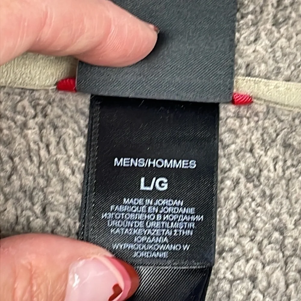 The North Face Fleece Quarter Zip Sweater Speckled Gray Neutral Sz L